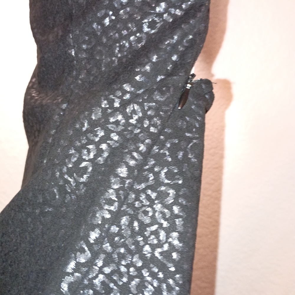 Urban Outfitters Black Leopard Print Dress Backless Size Medium - Picture 10 of 15